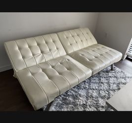 Leather Foldable Futon Sofa Bed Thumbnail