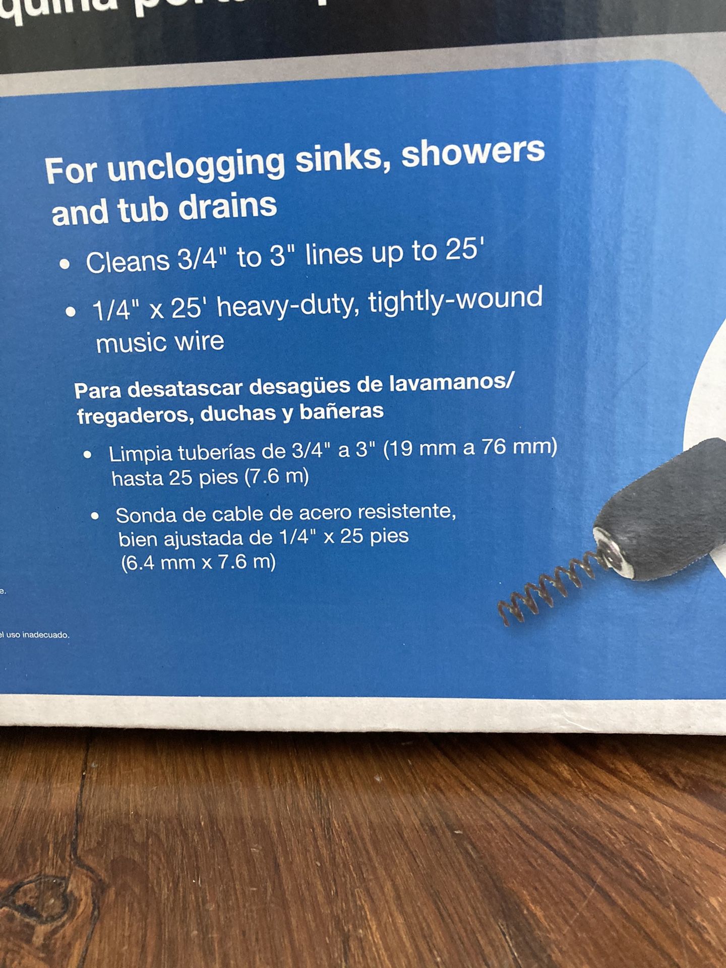 New. Motorized Hand-Held Drain Cleaning Machine