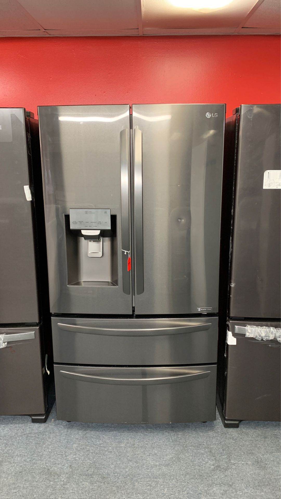 New scratch and dent LG black stainless for door refrigerator 1 year warranty