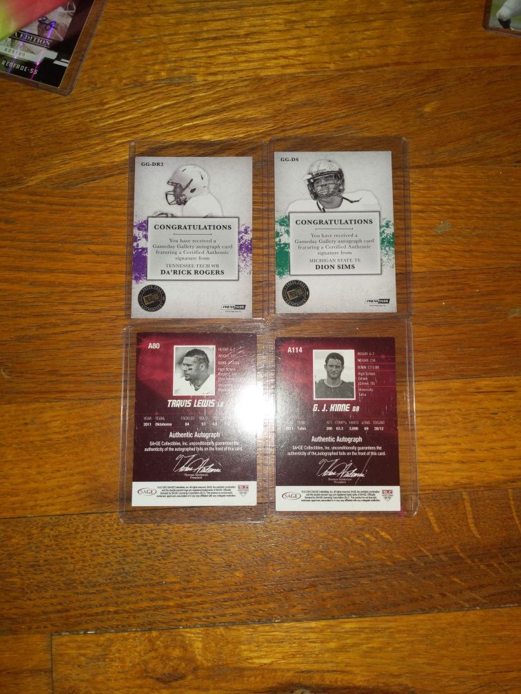 Autographed Football Cards