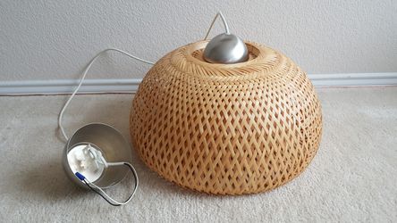aftrekken Kelder zwanger Ikea Boja bamboo rattan pendant ceiling light. Vintage Style Boho Chic Tiki  Modern Lamp Fixture for Sale in Keller, TX - OfferUp