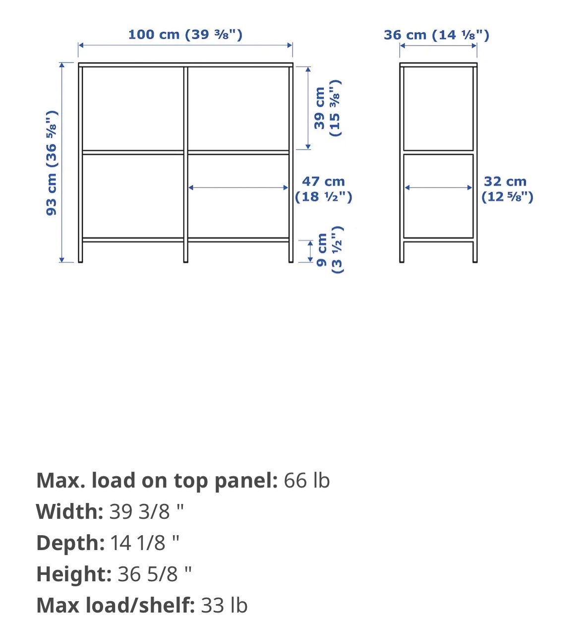 Black Shelf Unit