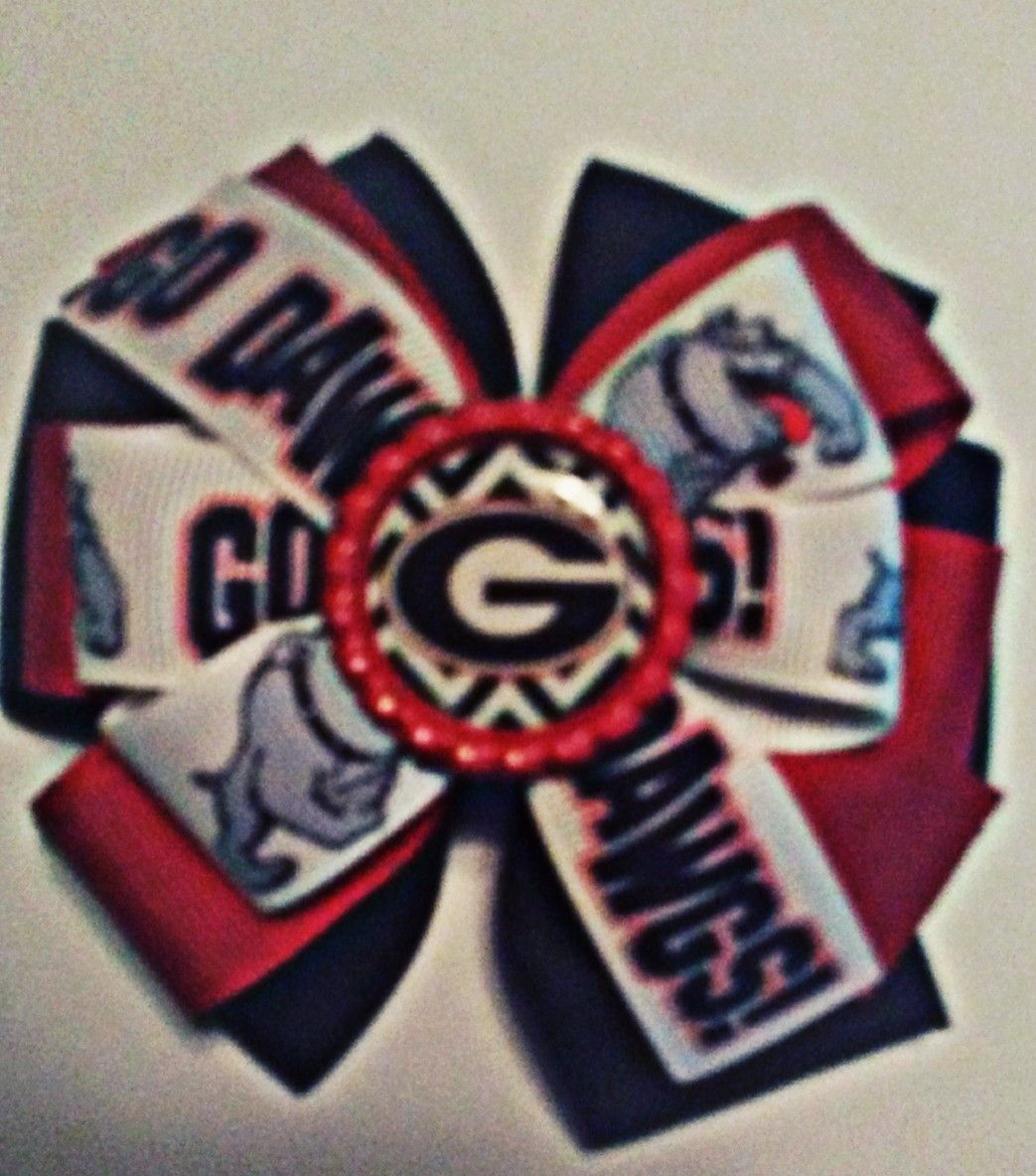 Georgia Bulldogs Handmade Hair Bows