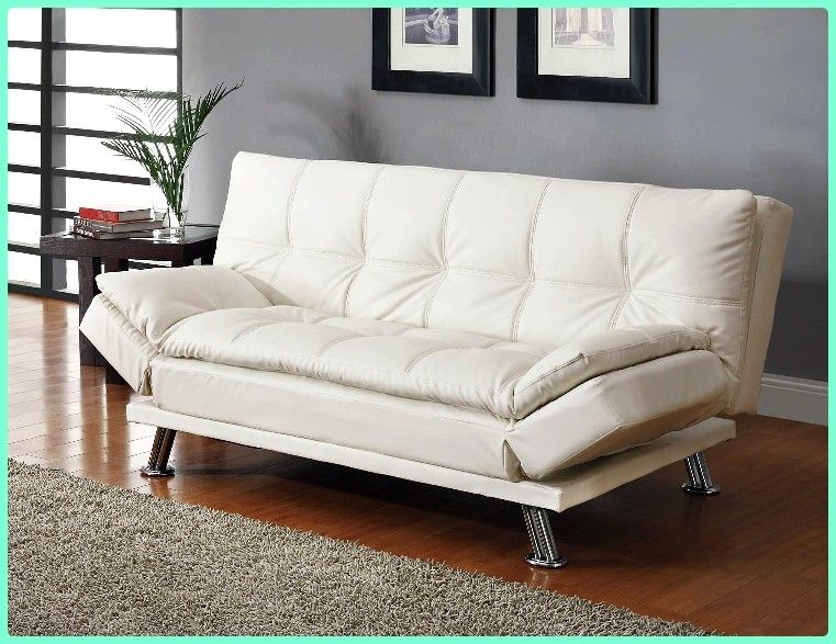 New sofa futon couch sleeper sofa white (black or grey option) 73" x46"