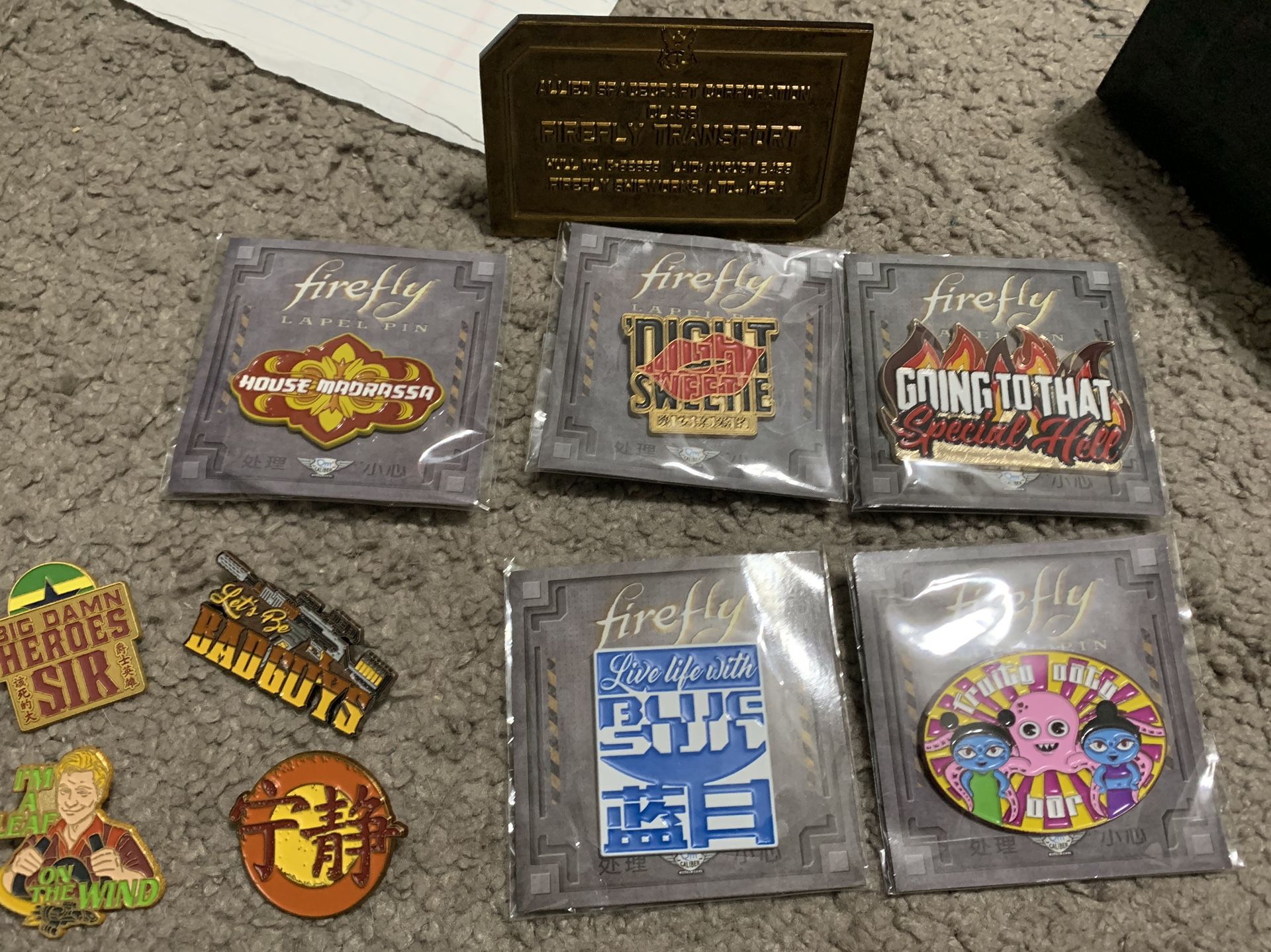 Lot Of Firefly Branded Pins
