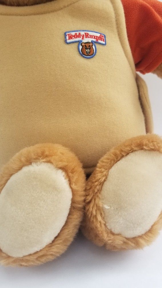 Vintage Teddy Ruxpin 1985 Plush Bear With Tape