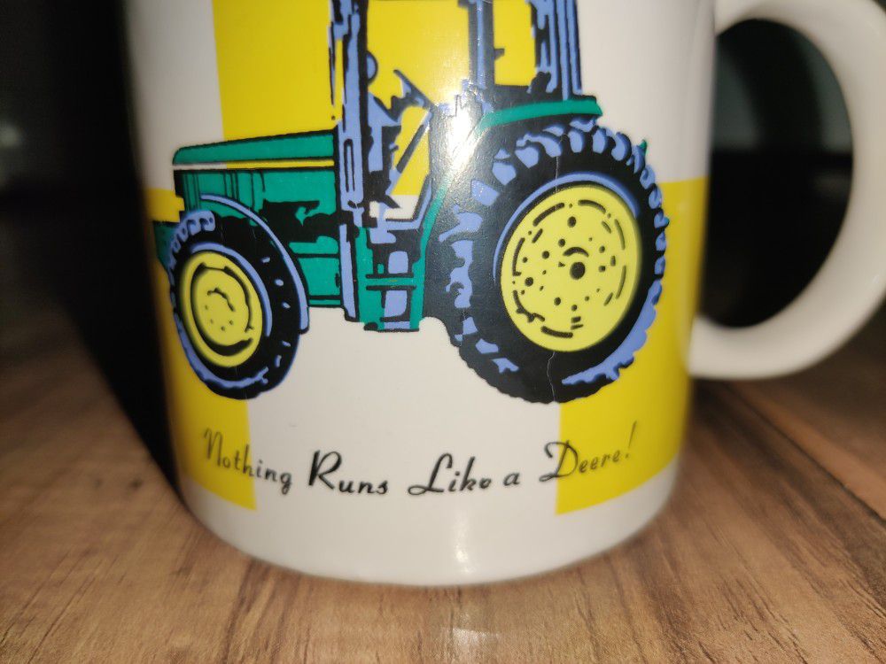 John Deere Tractor Mug Coffee Cup 12oz Licensed Product Nothing Rides Like Deere
