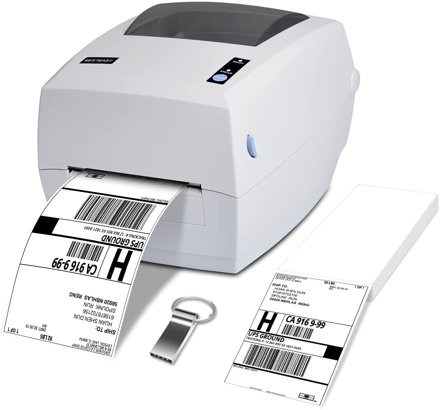 Shipping Label Printer, USPS Label Printer, 4x6 Thermal Printer for Shipping Labels, Commercial Grade Label Maker-High Speed & Clear Printing, Compati
