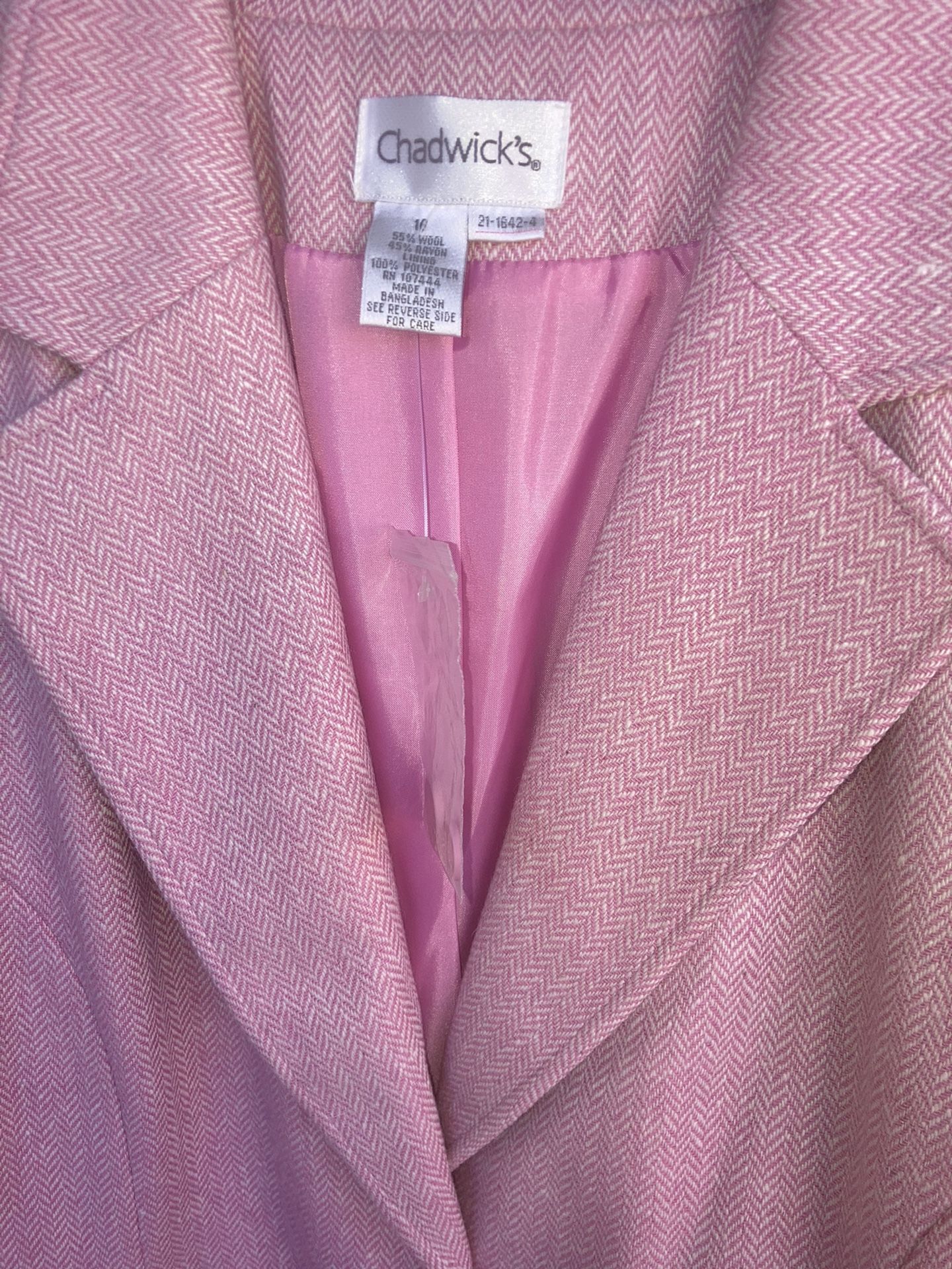 Chadwicks Pink Womns Blazer NWT 14