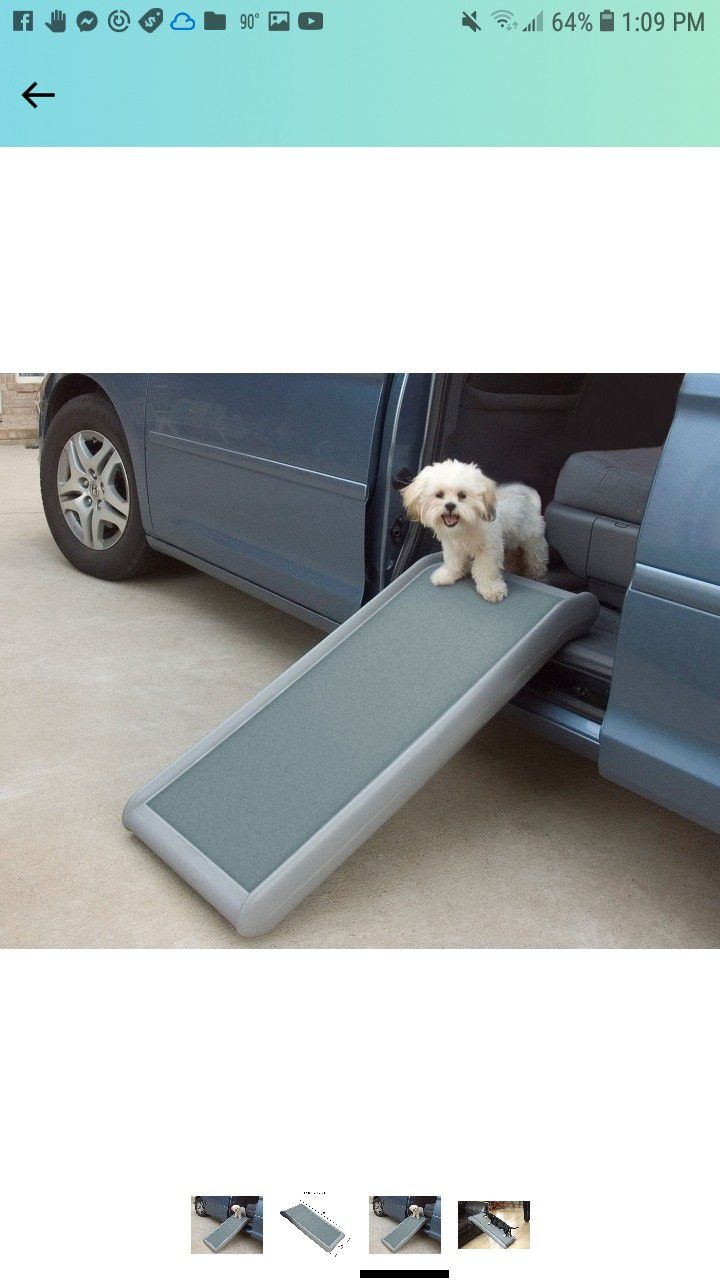 PetSafe Happy Ride Half Ramp II - Lightweight, Mini Dog Ramp for Vans, Minivans and Couches - Portable, Outdoor Pet Ramp 