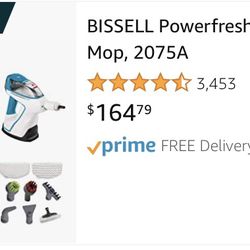 Bissell Powerfresh Steam Mop/Cleaner 3 In 1 Thumbnail