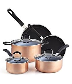 Copper Chef Cookware 8-Pc. Cookware This Aluminum and Steel with Ceramic Non-Stick Coating Cookware Set, Includes Lids, Frying and Roasting Pans A Thumbnail