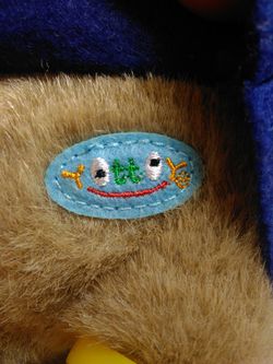Blue rain coat hat Paddington teddy bear toy kids stuffed plush collectible display Thumbnail