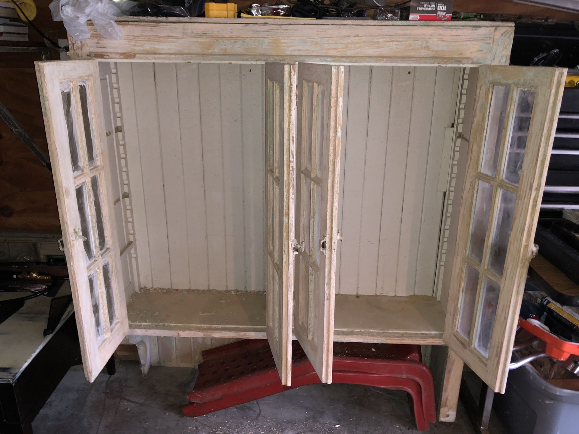 Chic shabby antique cabinet