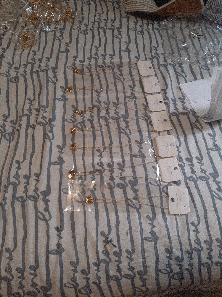 Gold Colored Butterfly Necklaces