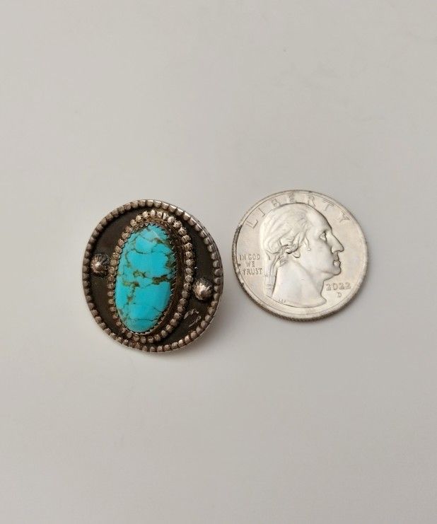 James Shay Vintage Turquoise Pin/Brooch