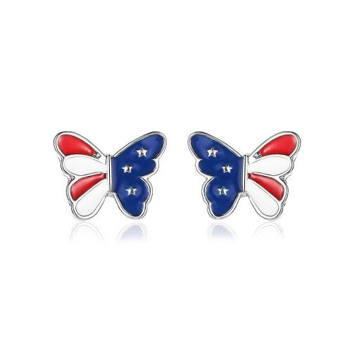 "Sweet Color Three Butterfly Earrings for Women, IN027