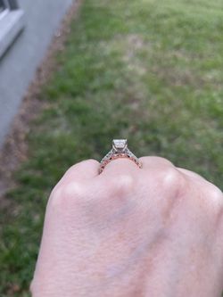 1.5 Ct White Gold Charles And Colvard Engagement Ring Thumbnail