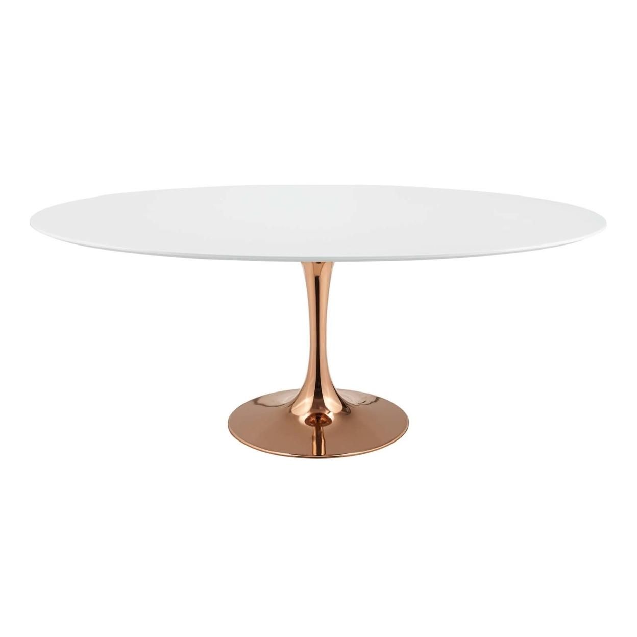 Lippa 78" Oval Dining Table (3259-ROS-WHI)
