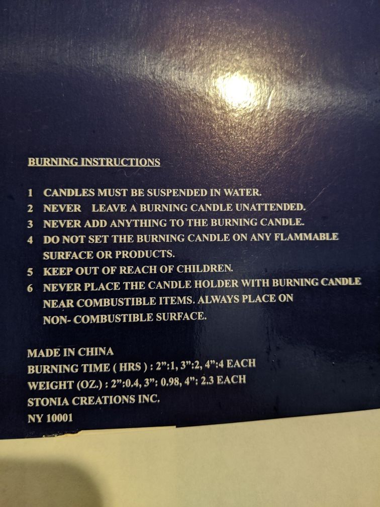 9 Floating candles