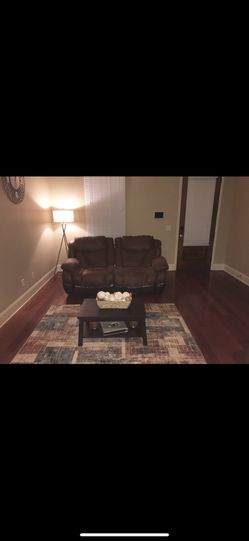 Brown Leather Reclining Couch  Thumbnail