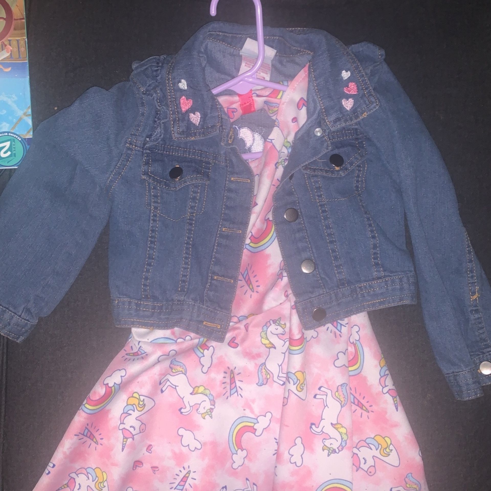 Girls Unicorn Dress And Jacket