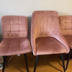 Suede Chairs Set Of 4  Thumbnail