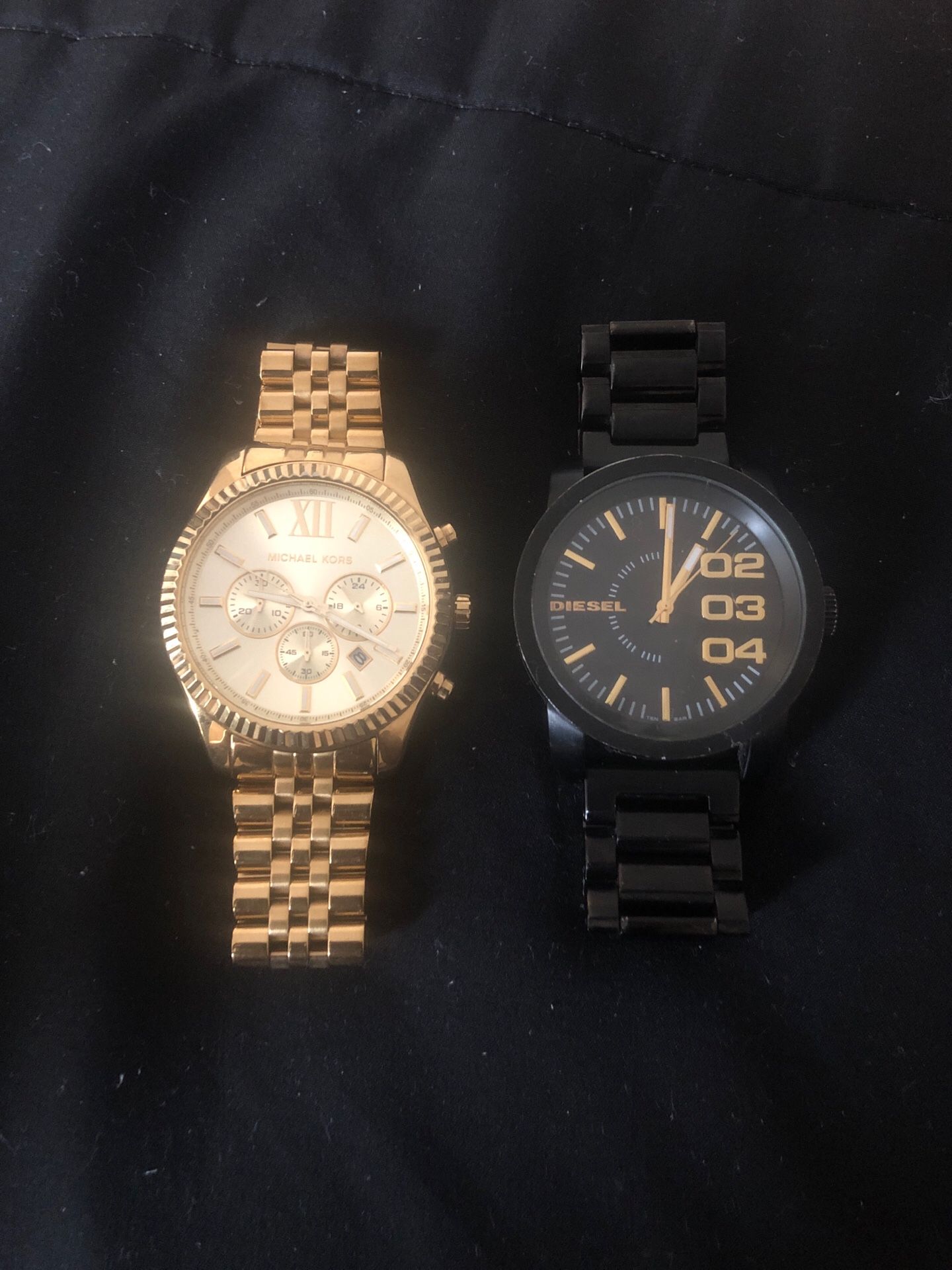 Gold Michael Kors /Black& Gold Diesel