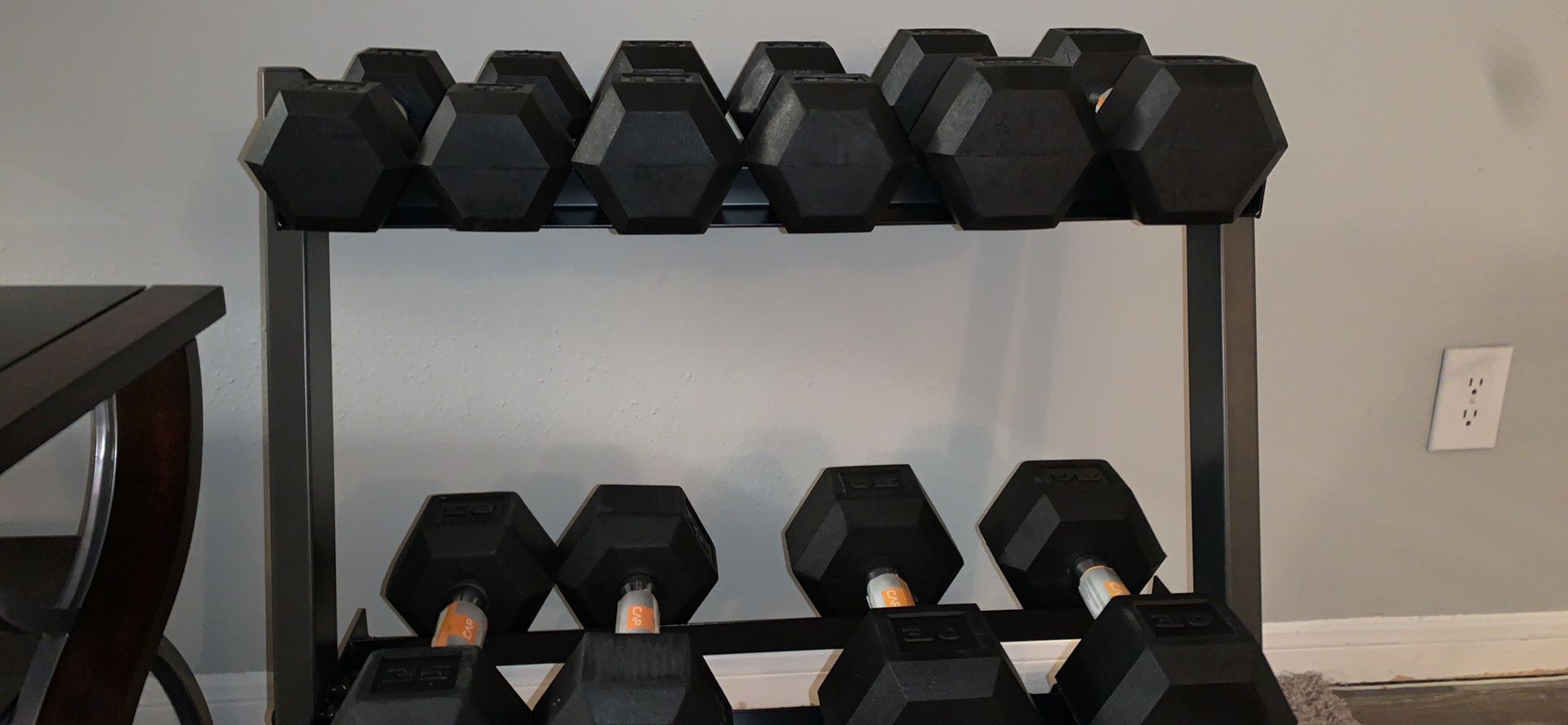 CAP Barbell Coated Hex Dumbbell, Two 20 lbs