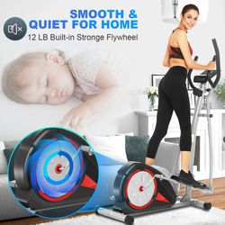 Portable Magnetic Elliptical Exercise Machine with LCD Display Thumbnail
