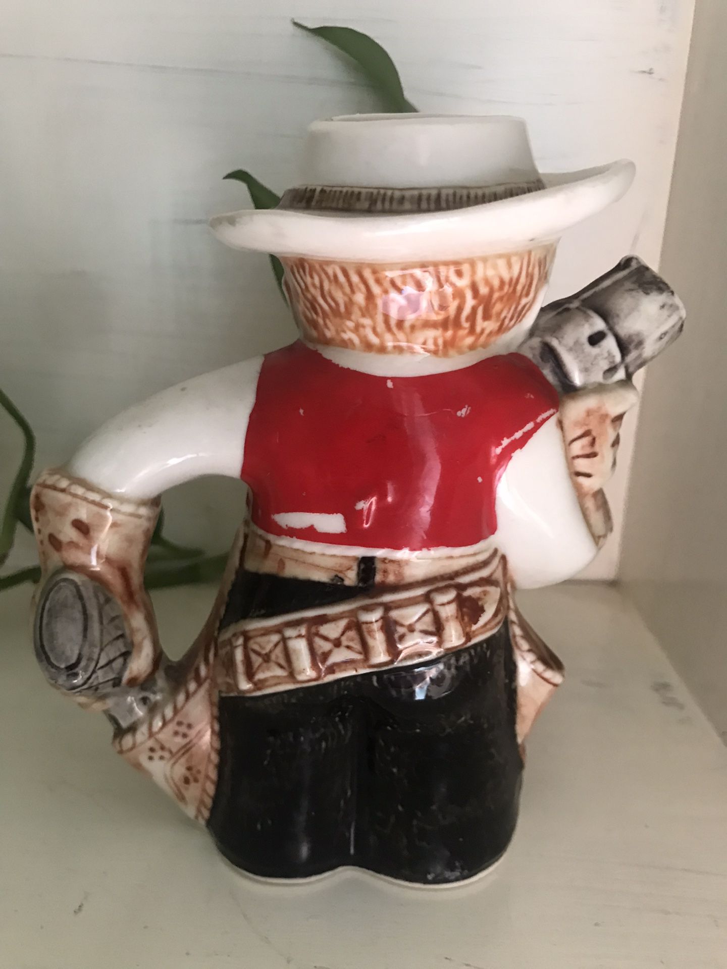 Vintage Little Boy Cowboy Creamer Pitcher Bandana/Gun belt / Pistols ~  Made in Japan