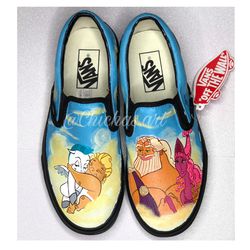 Custom Painted Shoes! Disney Princess Beauty And The Beast Belle, Toy Story, Hercules, Naurto, Haunted Mansion , Disneyland, Rick And Morty, Coco, Thumbnail