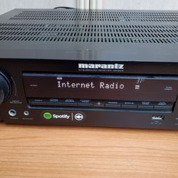 Marantz NR 1605 Bluetooth WI-FI Receiver 7.1 Channels Home Theater Apple Airplay  Remote AM FM Antennas  Thumbnail