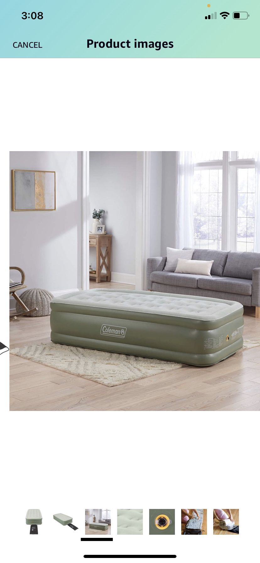 Coleman Air Mattress | SupportRest Double High Air Bed, Twin
