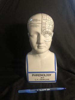 Phrenology Coin Bank Head Ceramic Thumbnail
