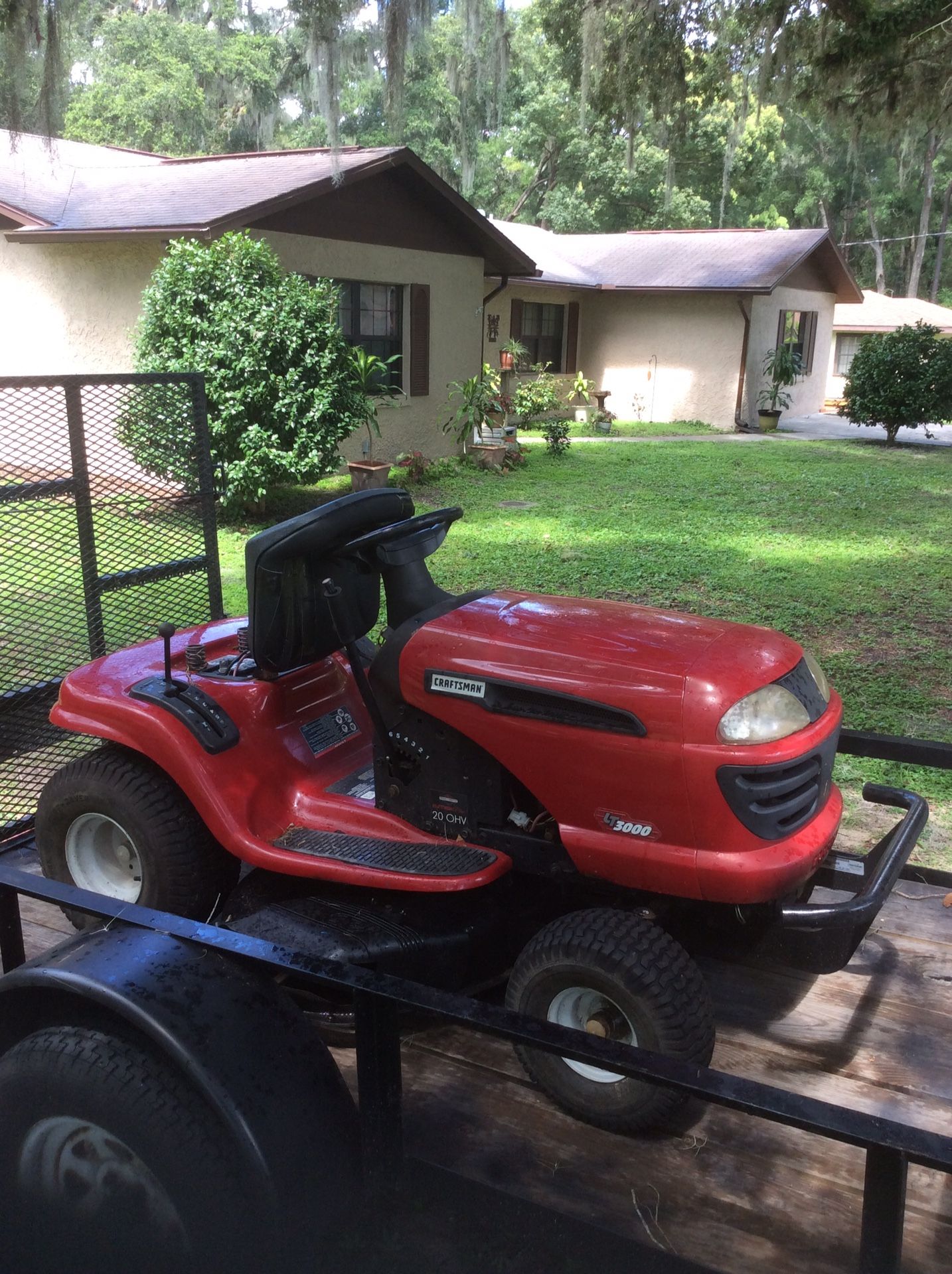 Craftsman LT3000 Riding Mower 20hp 46” Cut New Blade Engage Cable