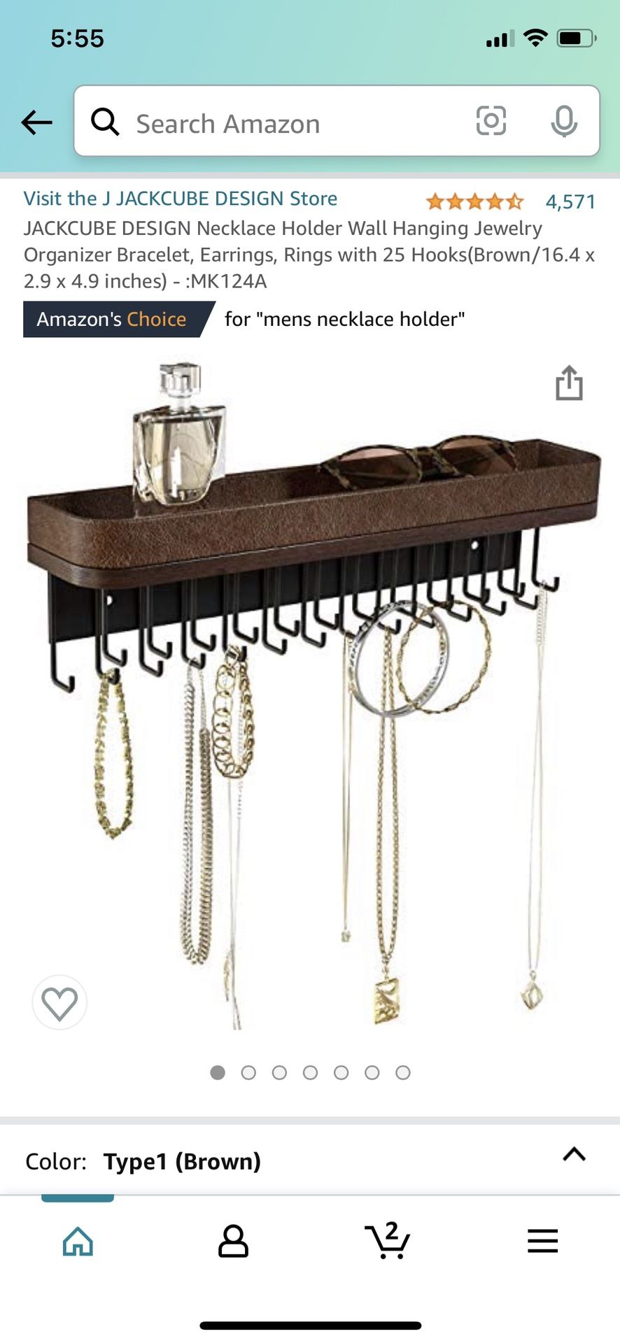 Wall Mounted Necklace Holder