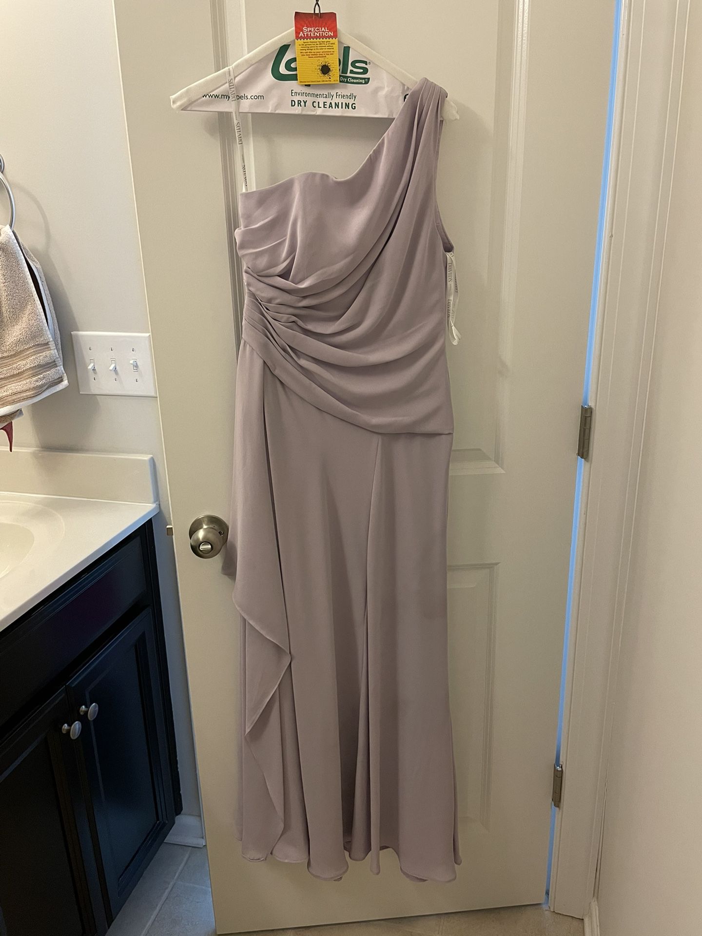 David’s Bridal Georgette Bridesmaid Dress In Iris Size 4