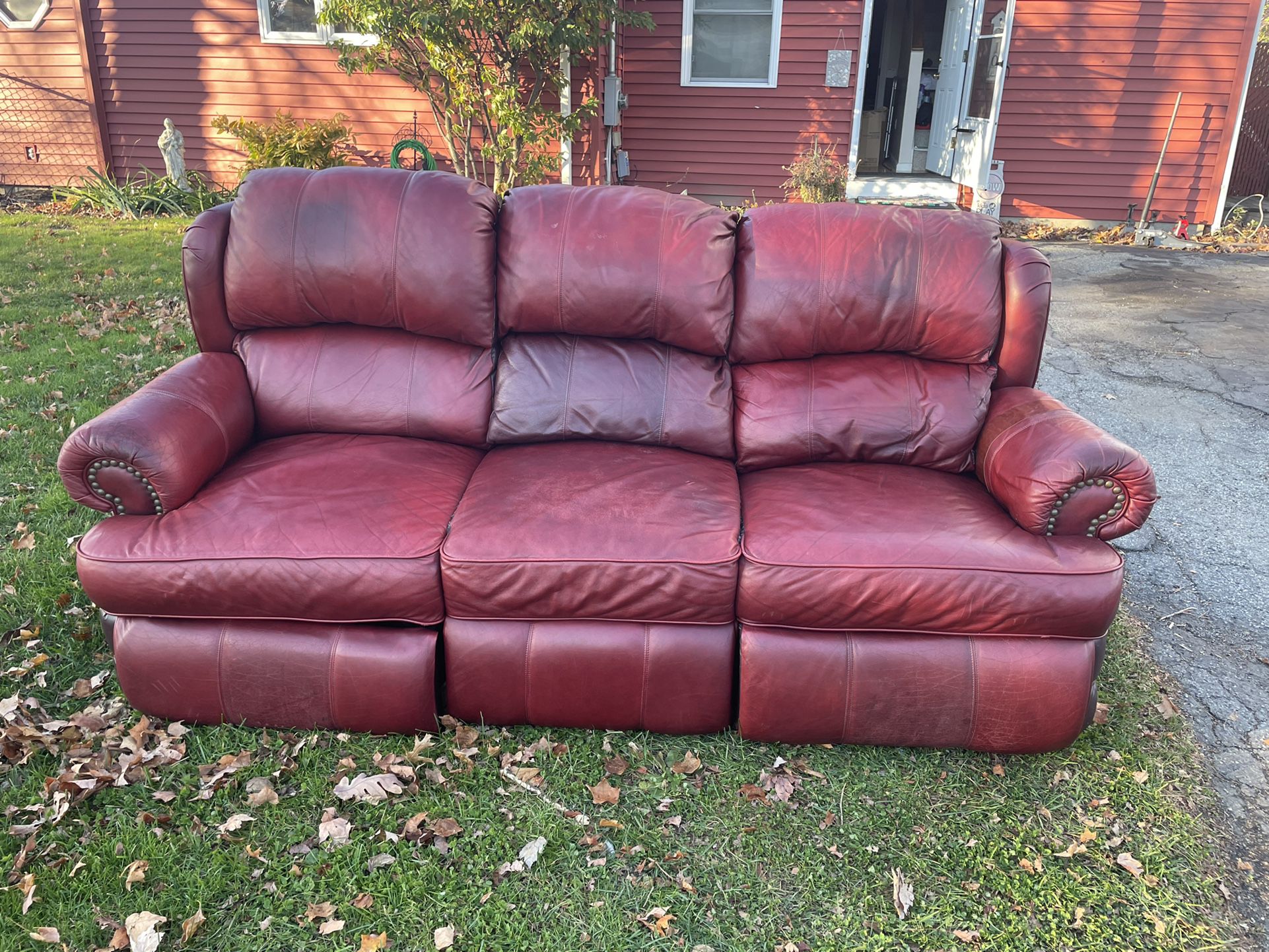 Leather 3 Seat Couch