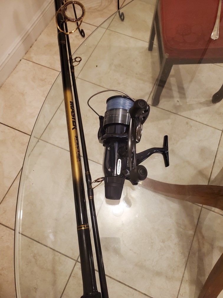 Rare Shimano Baitrunner DL 10000 RA Fishing Reel Master Spectra Surf Rod 9FT