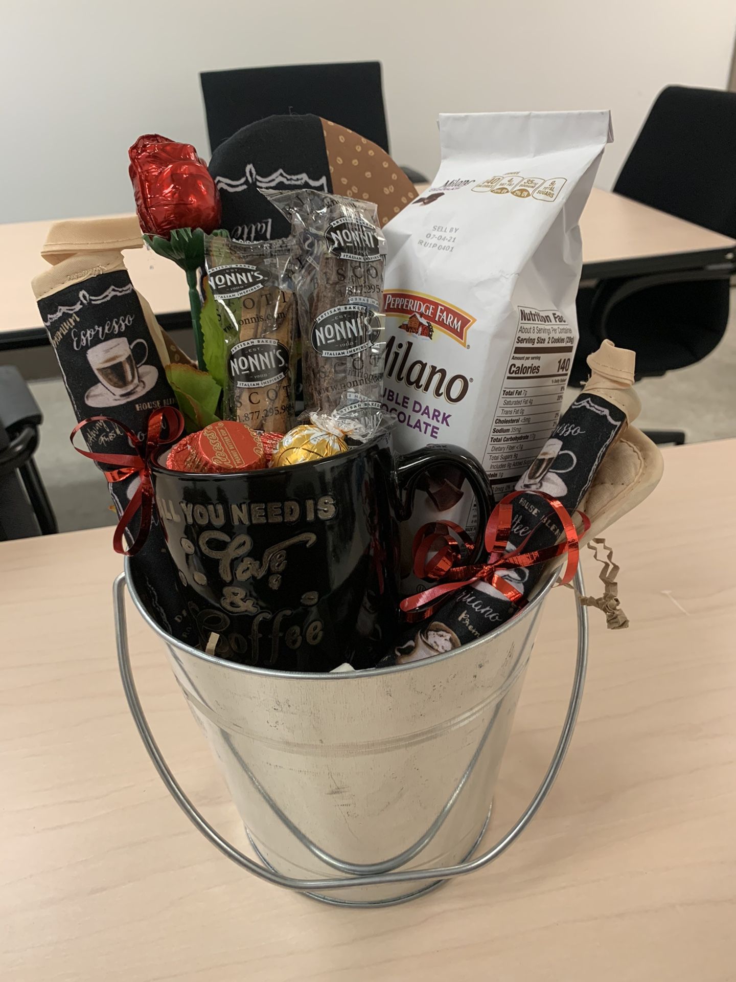 Coffee Themed Basket