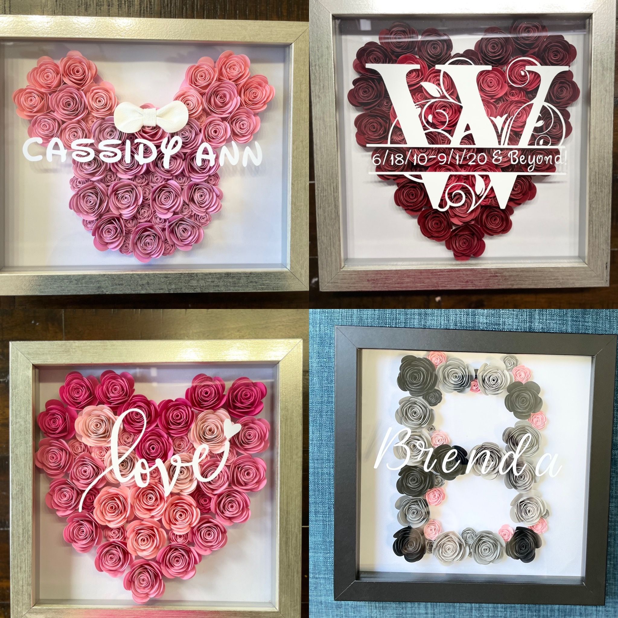 Personalized Rose Shadow boxes for ALL Occasions!