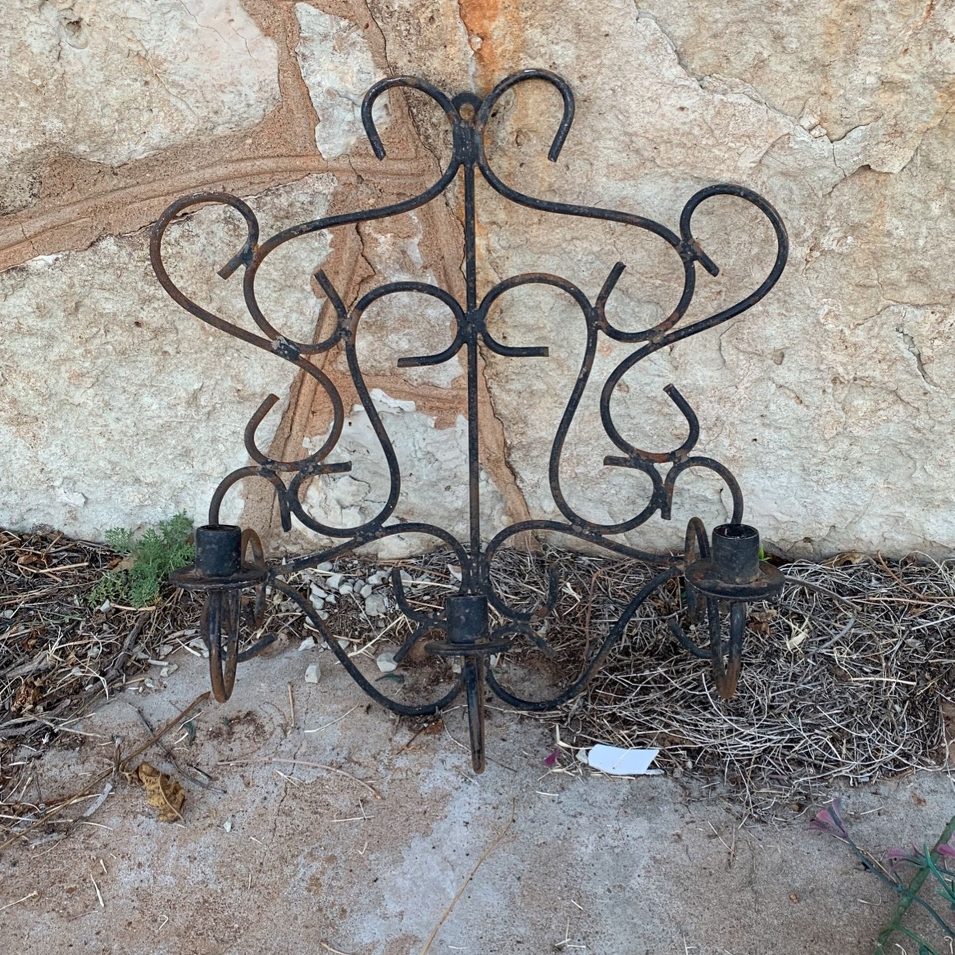 antique wall hanging candle holder