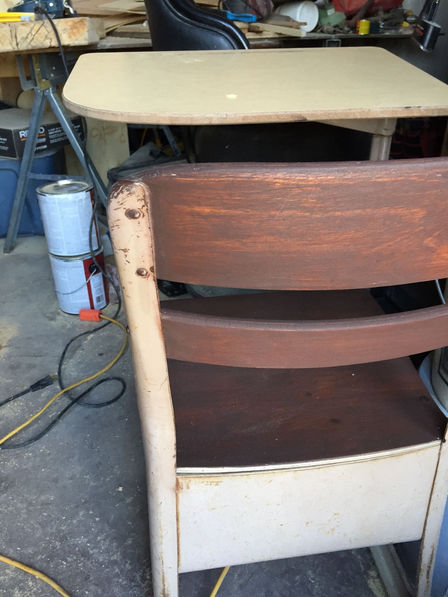 Desk and chair