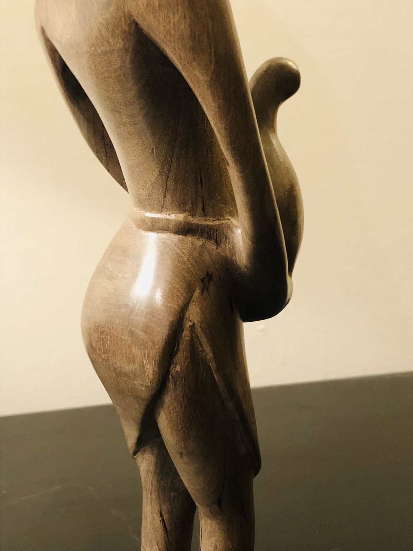 Vintage Hand Carved Wooden Figurine Status