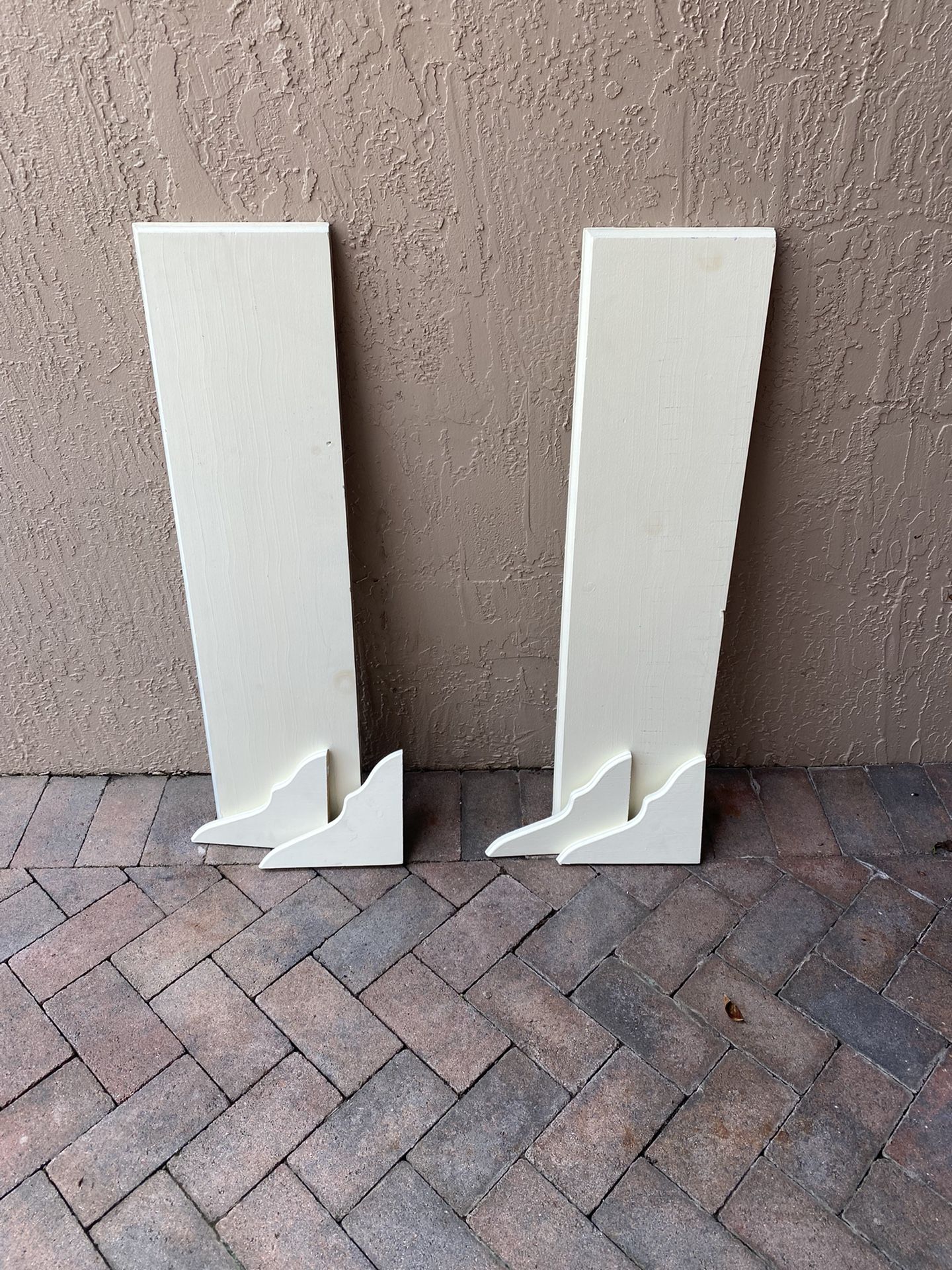 2 White Wooden Shelves