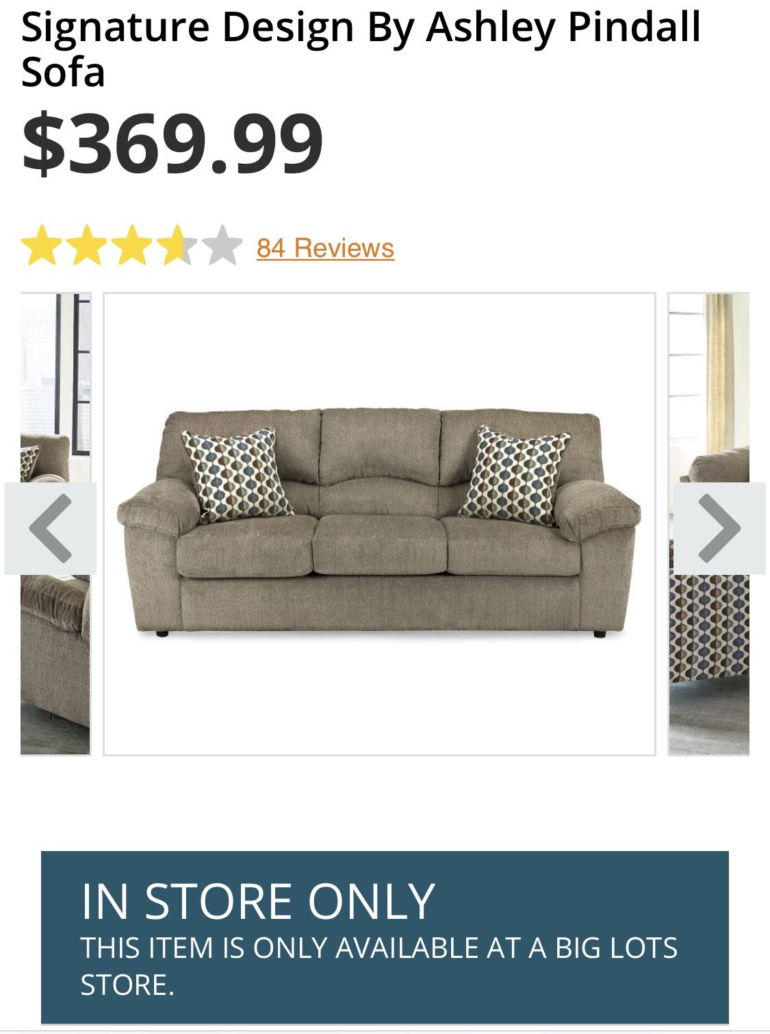 Signature Design by Ashley Pindall Sofa for Sale in Cleveland, OH - OfferUp
