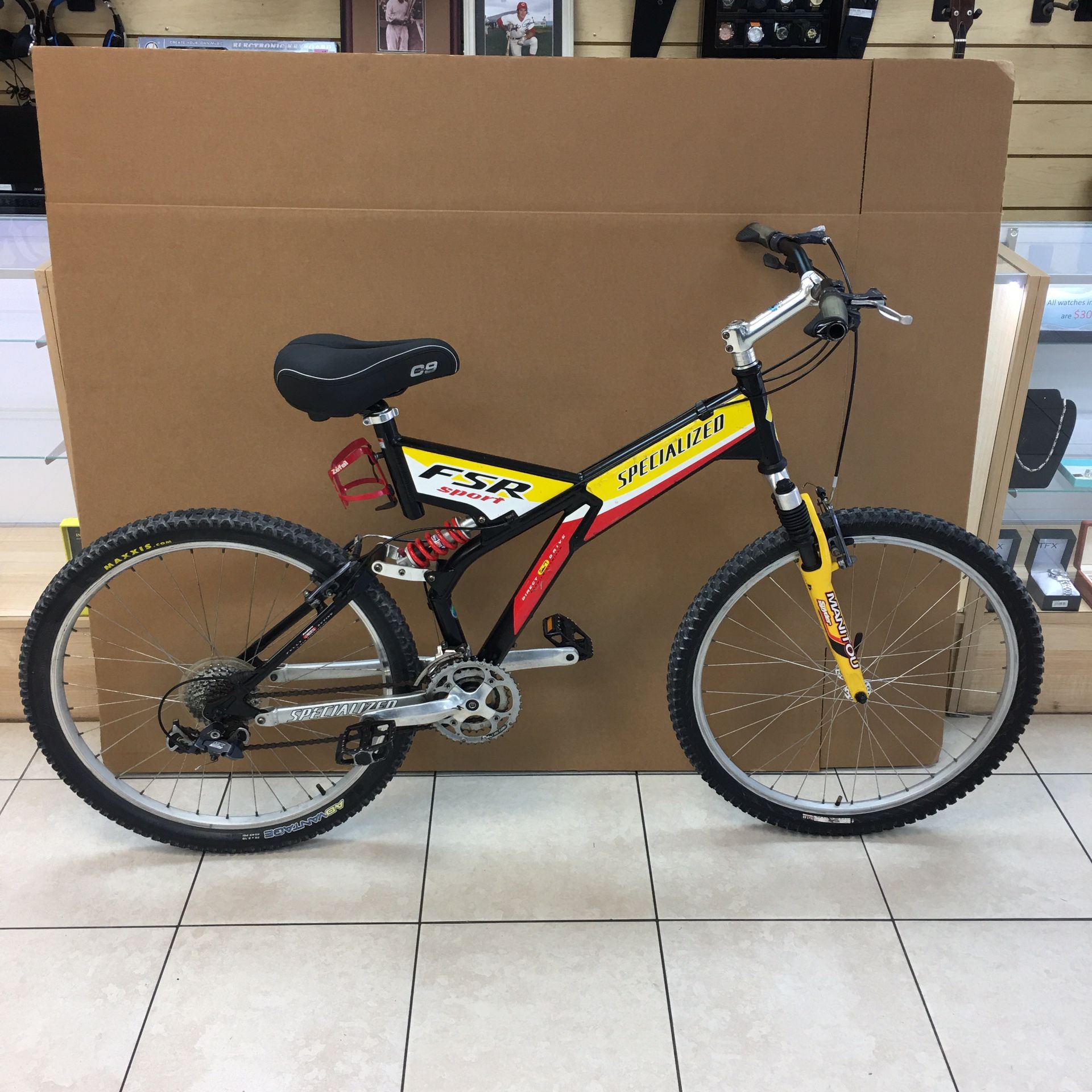 1999 SPECIALIZED FSR COMP RETRO CLASSIC FULL SUSPENSION DOWNHILL / CROSS COUNTRY BIKE