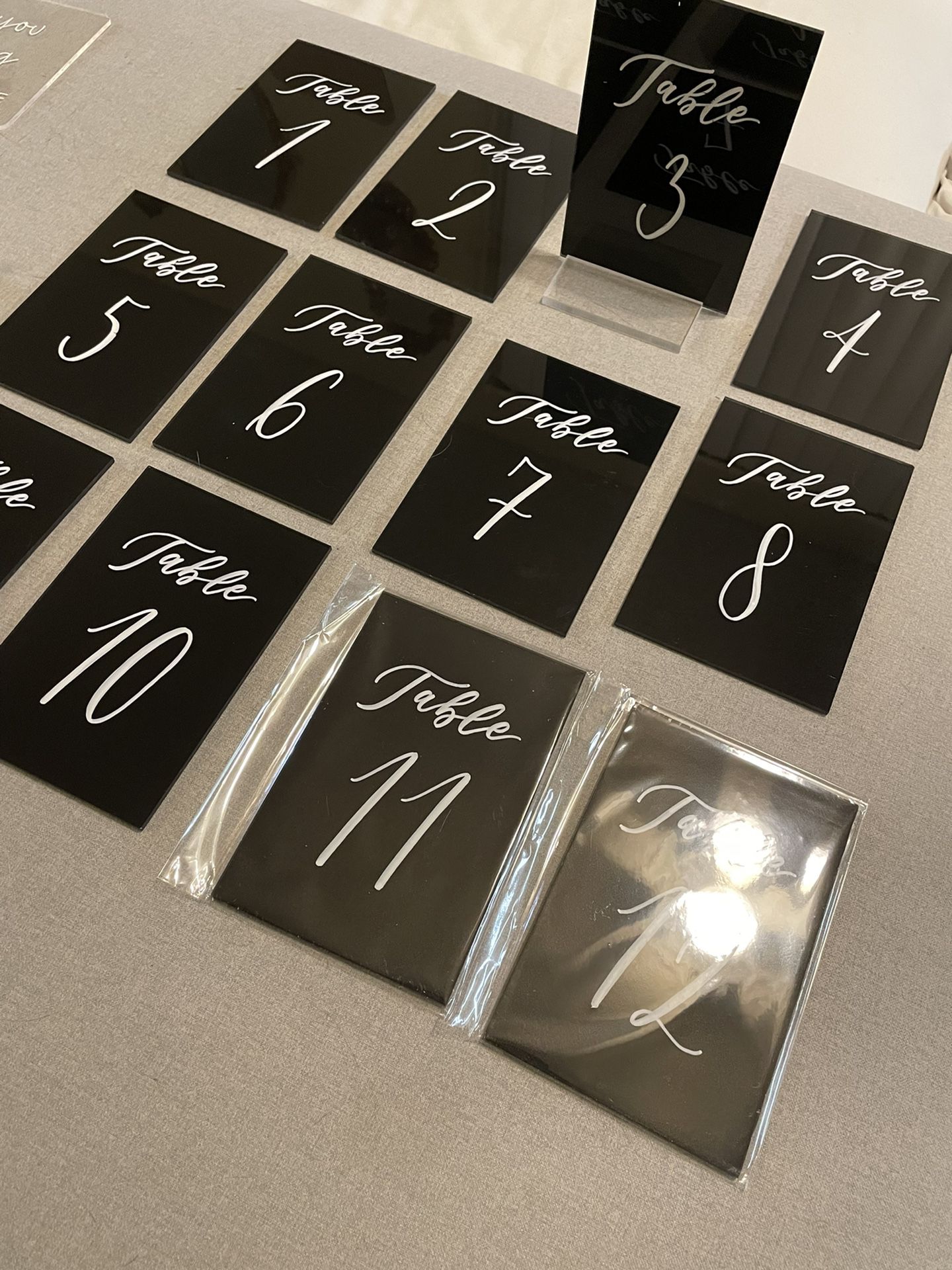 Wedding Table Number Signs 
