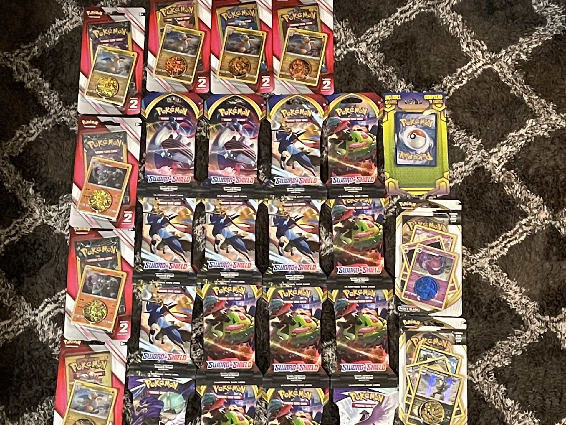 Huge Pokémon Card Sleeved Pack And BLISTER Pack Lot